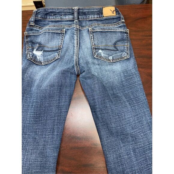 American Eagle Super Stretch Distressed Denim Jeggings Size 00 - Picture 4 of 10